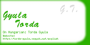 gyula torda business card